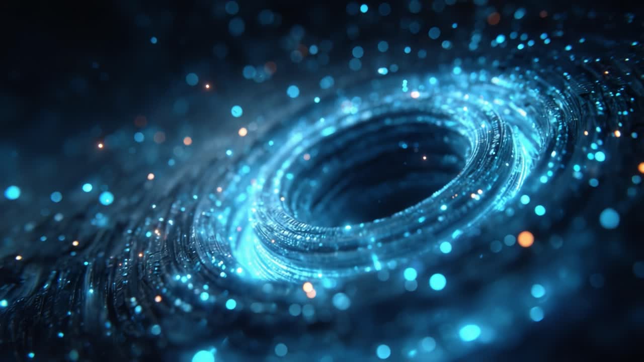 A Captivating Glimpse into the Cosmic Vortex: The Mesmerizing Dance of Light and Energy in an Abstract Spiral Creation