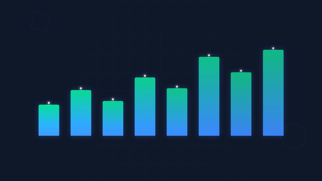 Animated Bar Chart Showing Financial Growth Trends