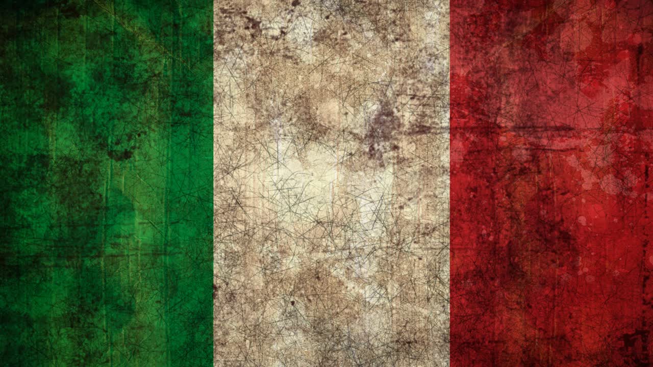 Patrón texturizado parpadeando sobre bandera italiana