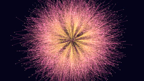 captivating display pink and yellow firework explosion illuminates the night sky