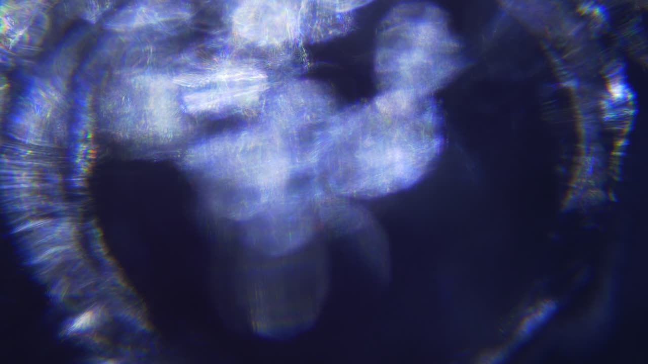 Dynamic Blue and Purple Light Leaks and Lens Flares