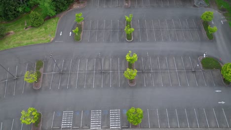 toma aérea de drones de un estacionamiento vacante
