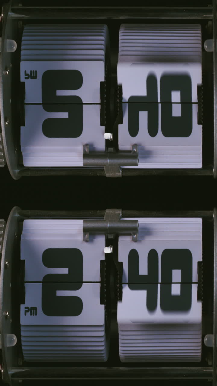 flip clock timer in vertical