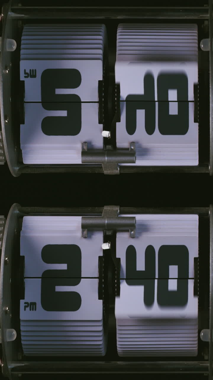 flip clock timer in vertical