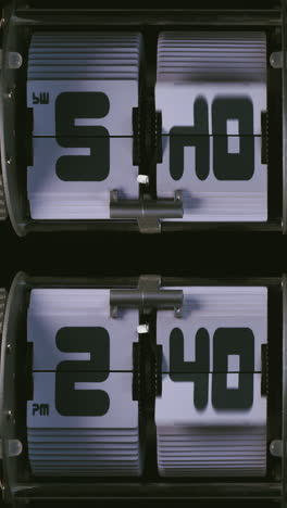 flip clock timer in vertical