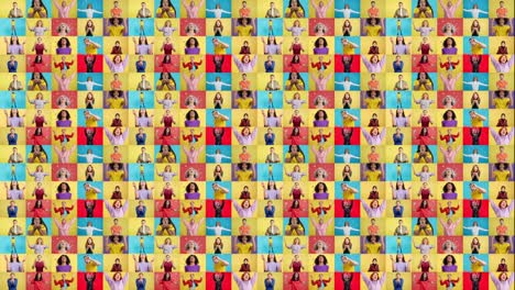diverse group of people collage