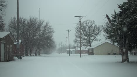 slow motion snow falling in winter storm