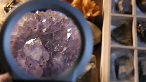 amethyst crystal from geology rock mineral collection