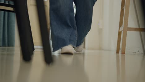 person walking in a room