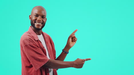 man pointing with a smile