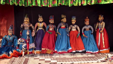 traditional rajasthani kathputli puppetry puppet show, rajasthan, india.