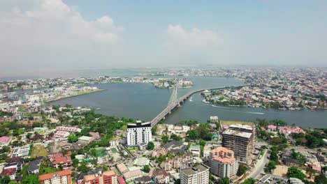 Landschaft-Des-Ikoyi-Viertels-In-Lagos-Mit-Lekki-Ikoyi-Verbindungsbrücke