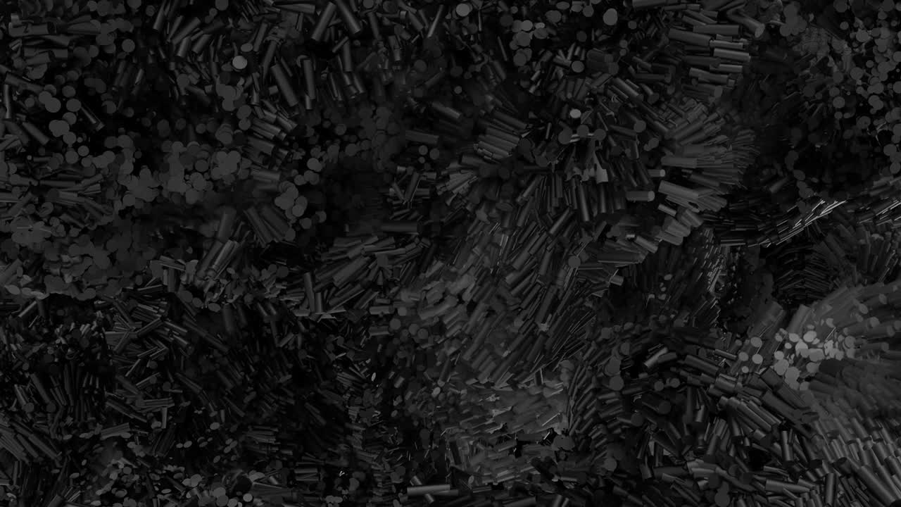 las formas cilíndricas abstractas explotan a través del marco.