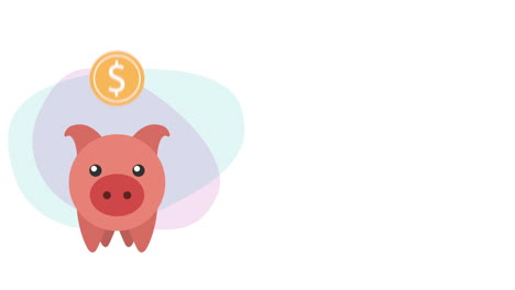 piggy savings with coin money dollar