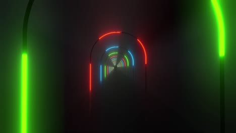 el túnel de neón 3d