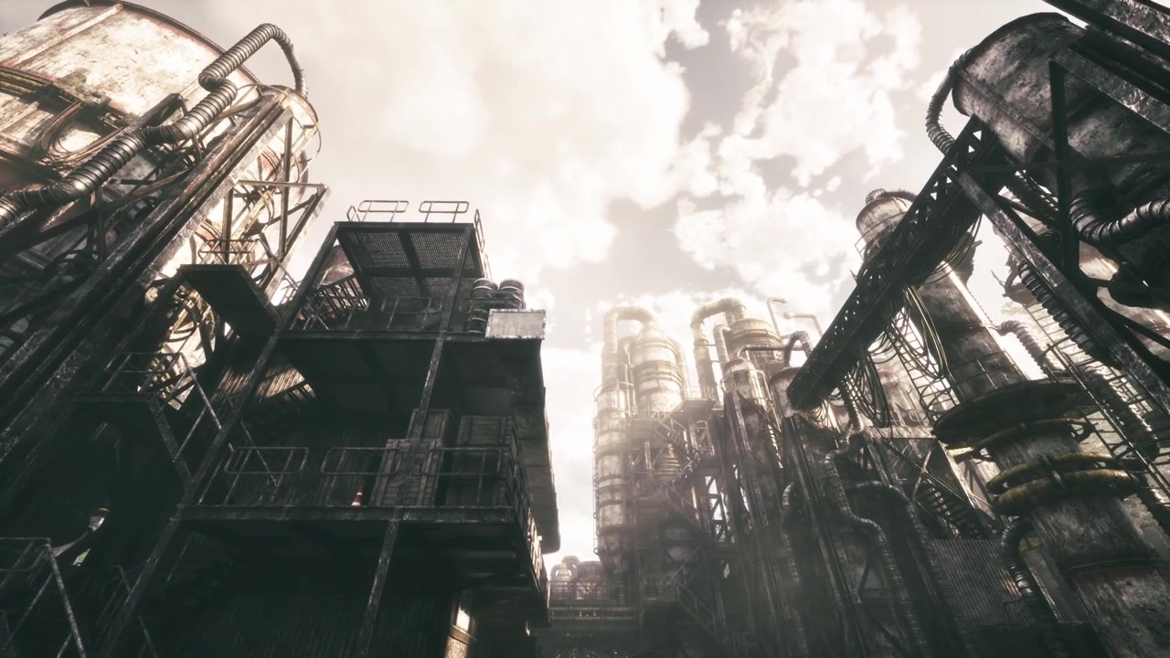 Imposing metallic frameworks and elaborate pipelines set dark tone