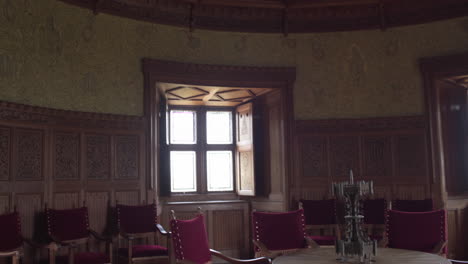 medieval castle room with table and chairs, bojnice castle, slovakia, europe 4k