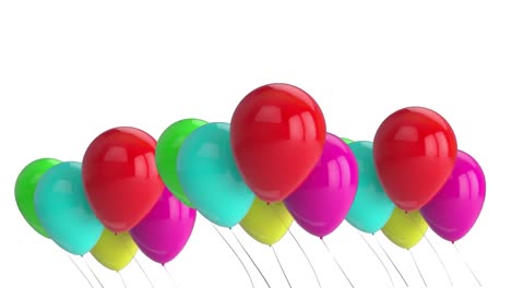 globos sobre un fondo blanco