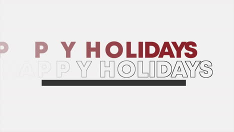 happy holidays on fashion white gradient