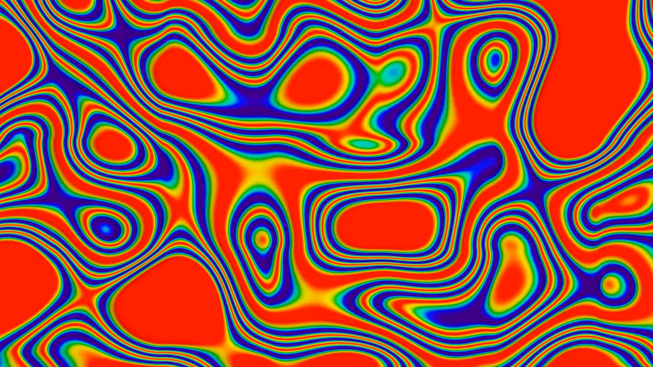 Red abstract wave background, seamless loop.