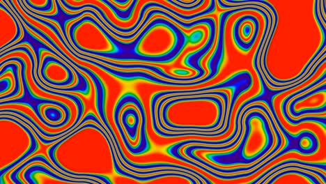 fondo de onda abstracta roja, bucle sin costuras.
