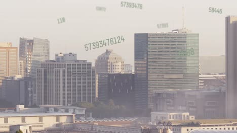 animation of increasing numbers over buildings against clear sky