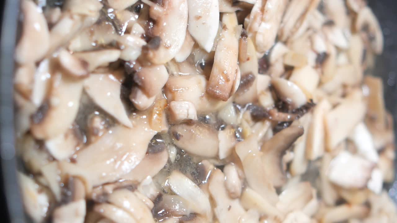 Sautéed Mushrooms in a Pan