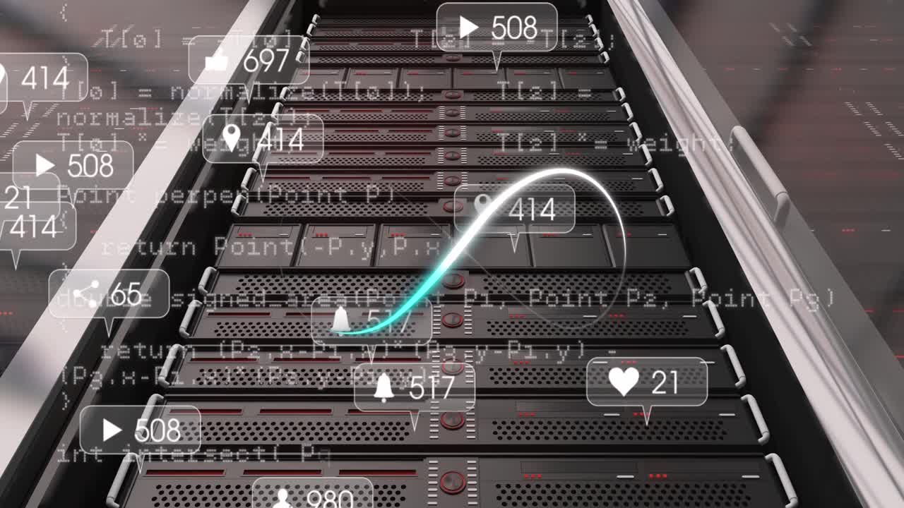 아이콘과 서버 을 통해 데이터 처리의 애니메이션