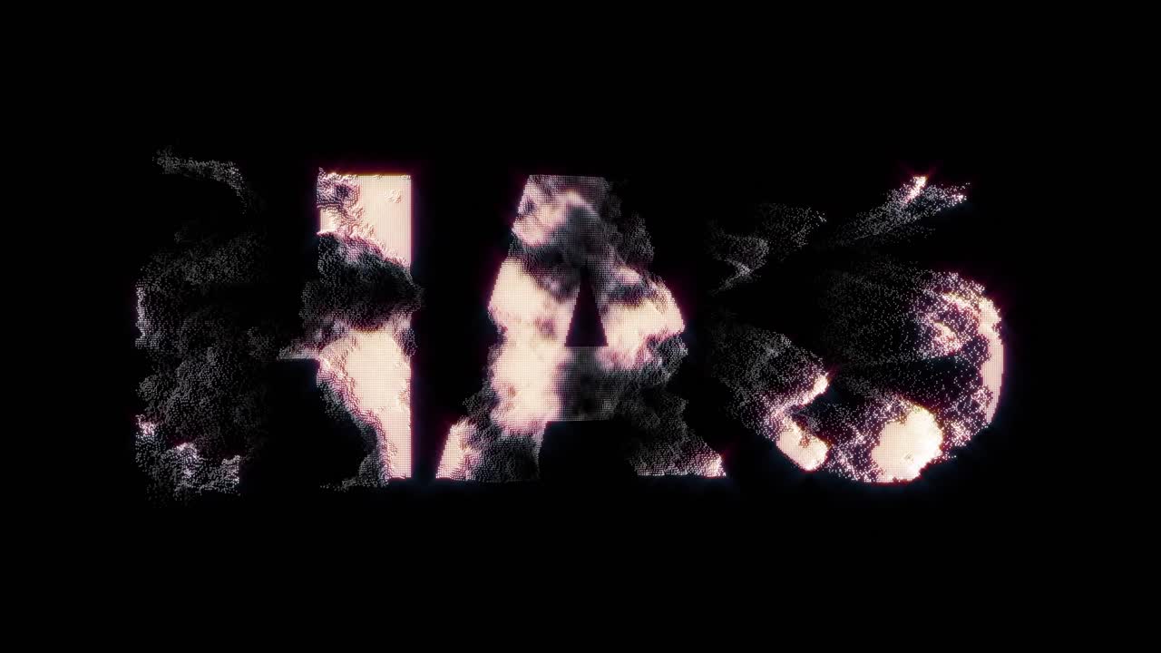 animación de la abreviatura de la moneda de la hryvnia ucraniana girando sobre fondo negro