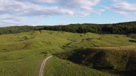 aerial view of the road in country side