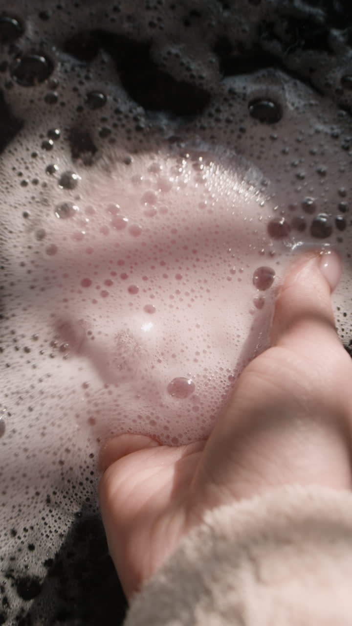 Pink Heart-Shaped Soap in Bubbles