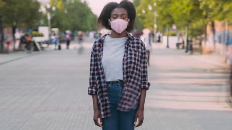 people wearing masks outdoors