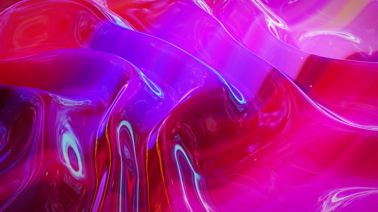 fondo fluido abstracto en bucle estilo de mármol multicolor. hermosa superficie ondulada brillante de líquido con patrón, color de gradiente y ondas de flujo en él. bg creativo brillante con animación suave y suave.
