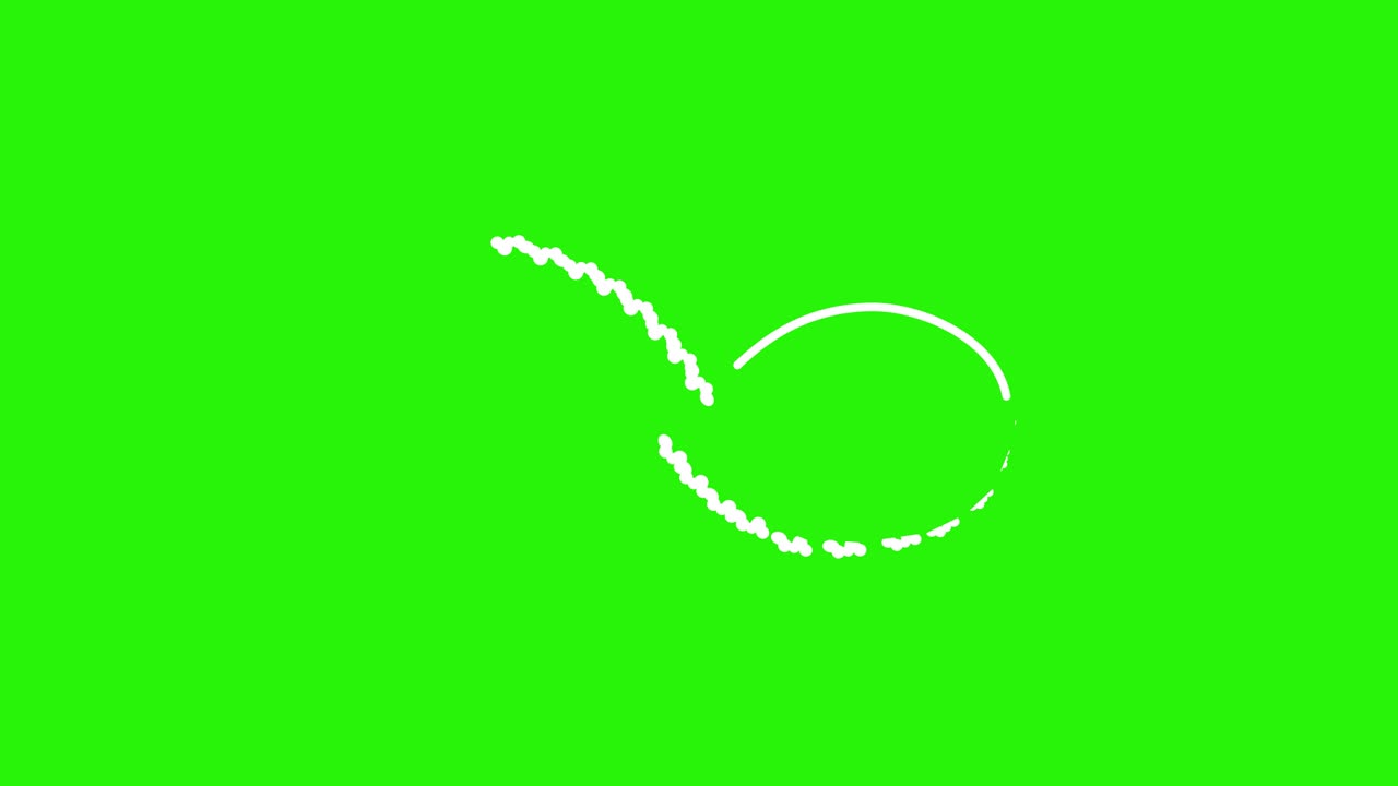 녹색 화면에 짧은 선과 모양 애니메이션 효과 요소 크로마 키