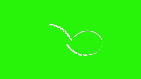 líneas cortas y formas elementos de efectos de animación en pantalla verde tecla de croma
