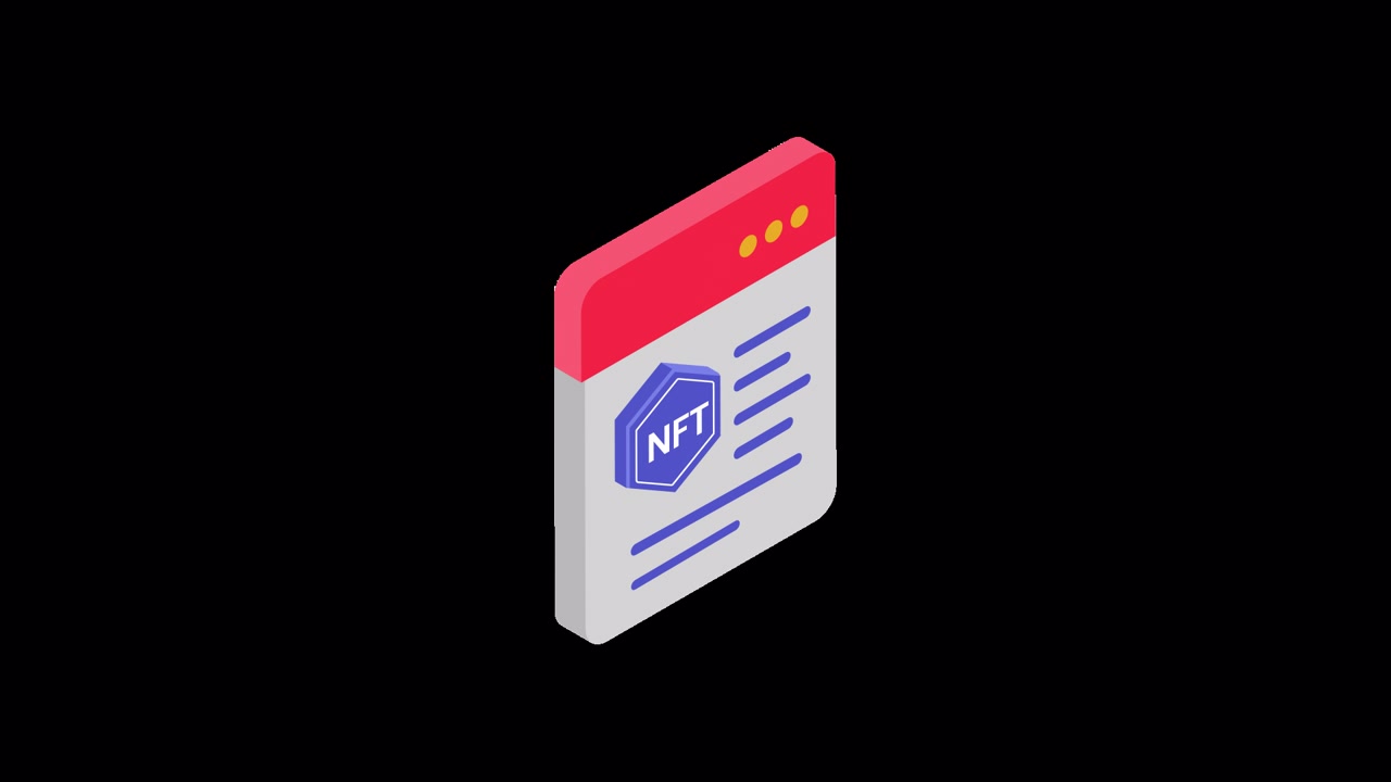 Isometric Animation of NFT Digital Asset Window