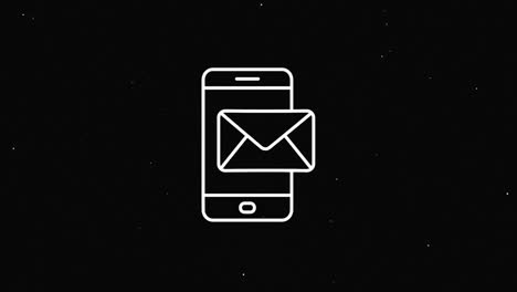 social media glitch icon design isolated on red background. outline web icon. motion graphics.