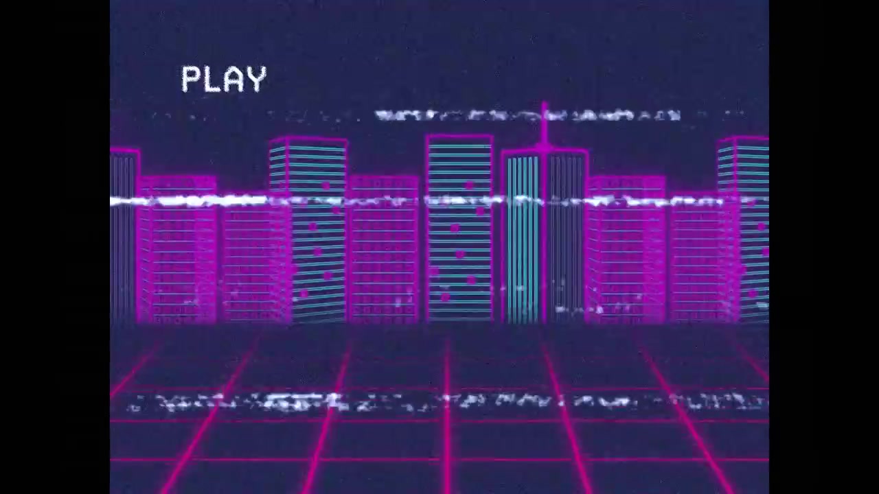 Animazione di una città digitale con interferenze.