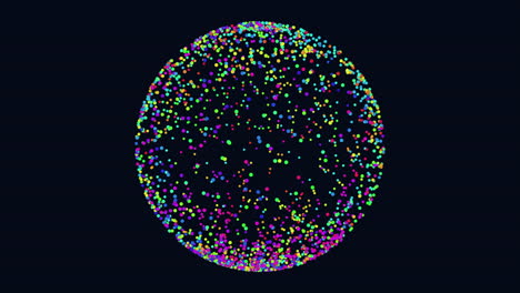 a colorful circular pattern consisting of small dots is displayed in the image. the purpose or representation of this pattern is not readily evident