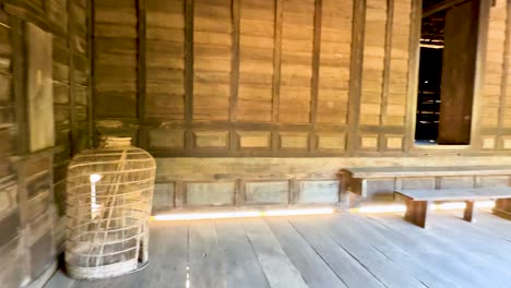 interior of an old wooden house