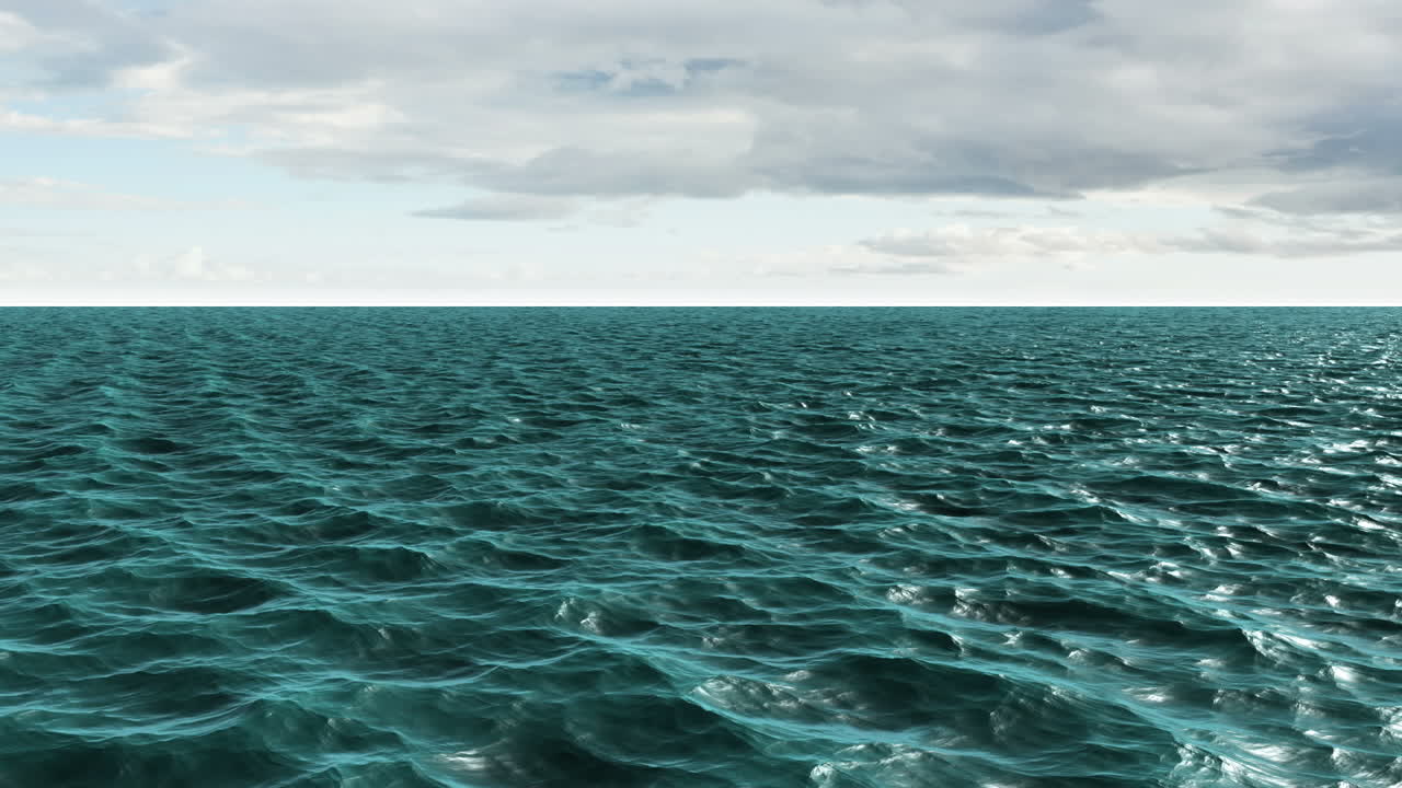 Oceano blu generato digitalmente in movimento