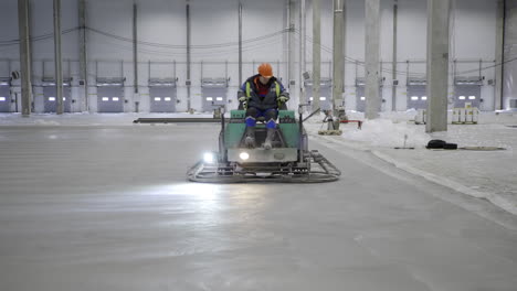 concrete floor installation in a warehouse