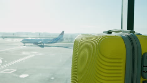 luggage in airport waiting area