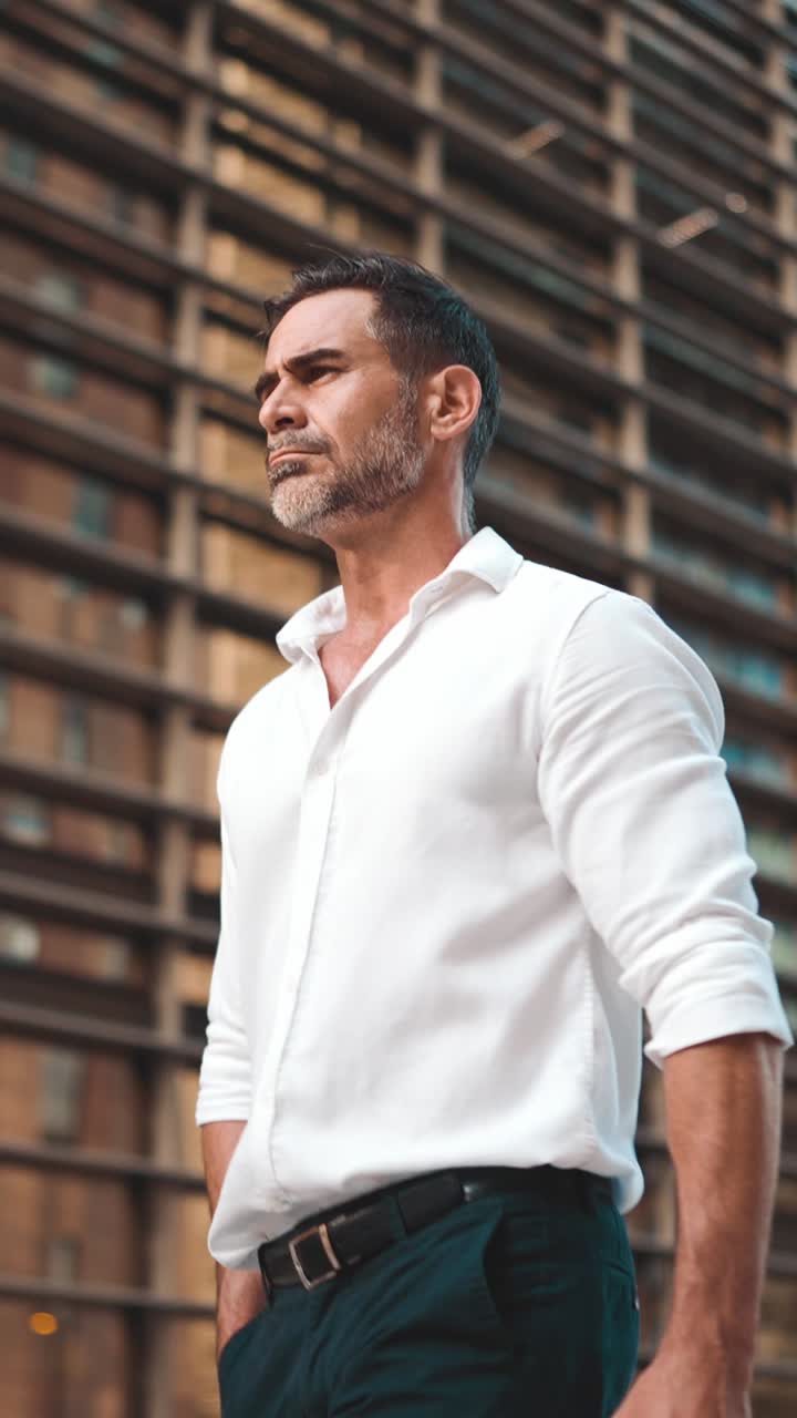 Portrait of a man in an urban environment