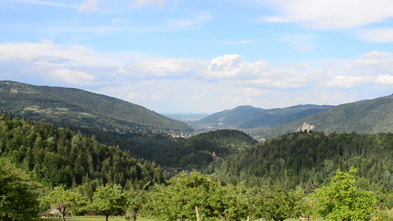 Mountains and valleys. Mountain landscape