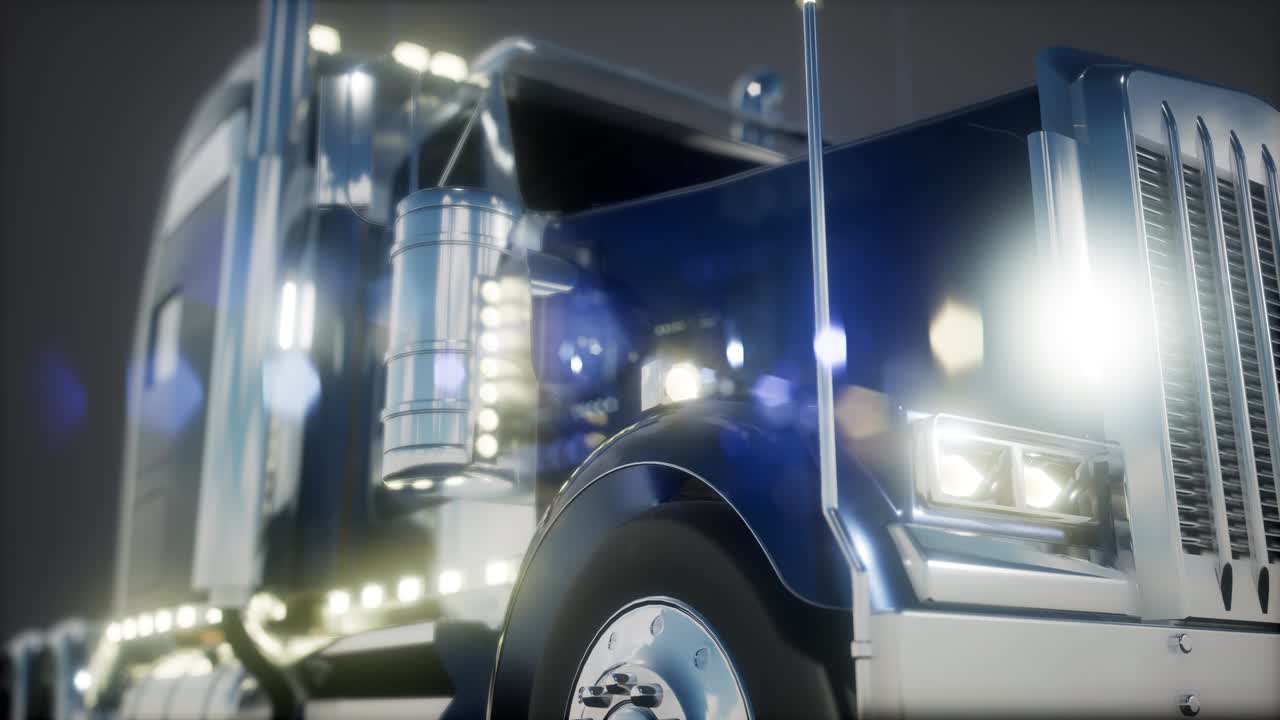 bright american lorry track in studio