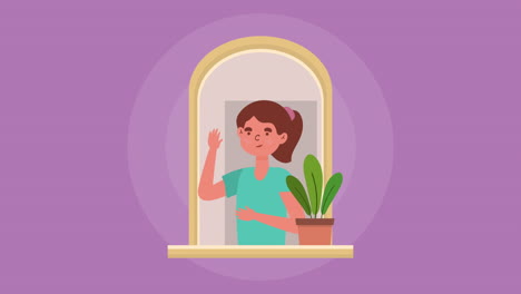 girl at window
