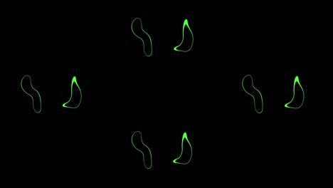 gráficos de movimiento de animación de bucle de propagación de círculo distorsionado