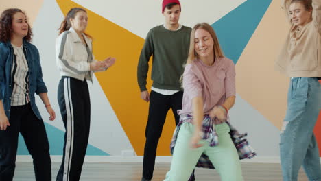young people dancing in a dance studio