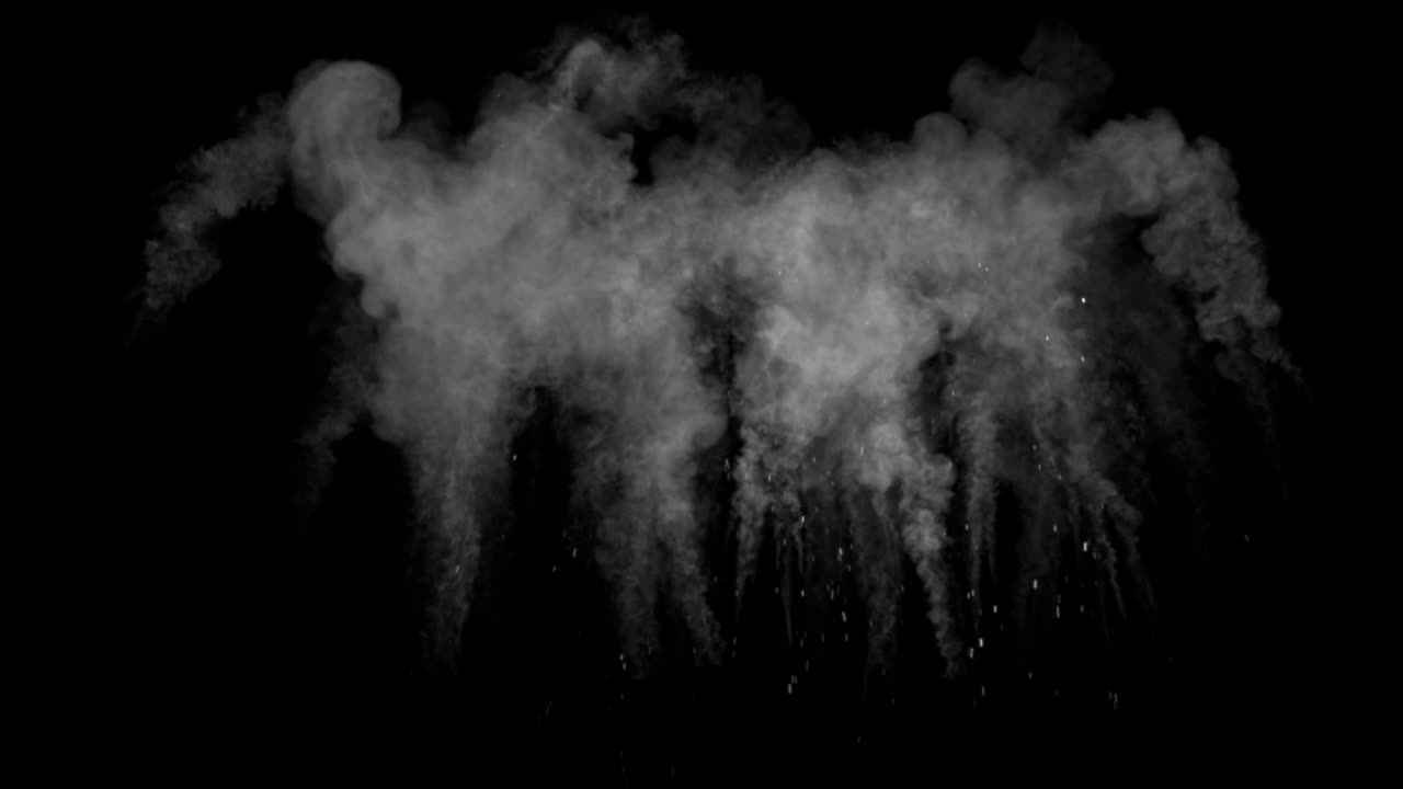 A series of shots producing sparks and smoky trails. Yellow hues.